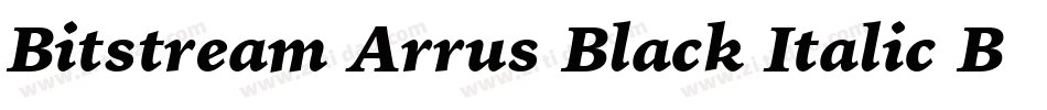 Bitstream Arrus Black Italic BT字体转换